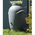 Duży ozdobny zbiornik na deszczówkę Aquacan, antracyt, 360L + kran + zestaw przyłączy