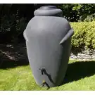 Duży ozdobny zbiornik na deszczówkę Aquacan, antracyt, 360L + kran + zestaw przyłączy